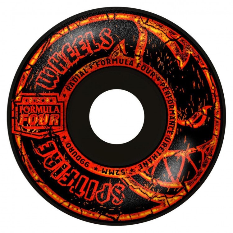 Колеса для скейтборда SPITFIRE F4 Embers Radial Black Assorted 52mm 99A 2020