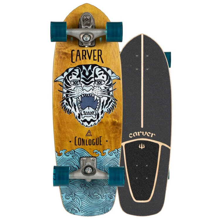 Лонгборд комплект CARVER C7 Cc Sea Tiger Surfskate Complete Raw 29.5 дюйм 2020