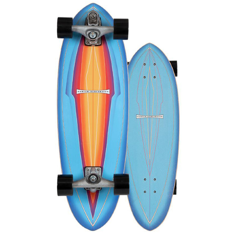 Лонгборд комплект CARVER C7 Blue Haze Surfskate Complete Raw 31 дюйм 2020