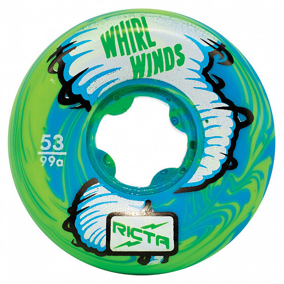 Колеса для скейтборда RICTA Whirlwinds Blue Green Swirl 53мм 99a 2020