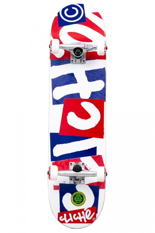 Скейтборд CLICHE Chopped Fp Complete Blue/Red 7.875 дюймов 2020
