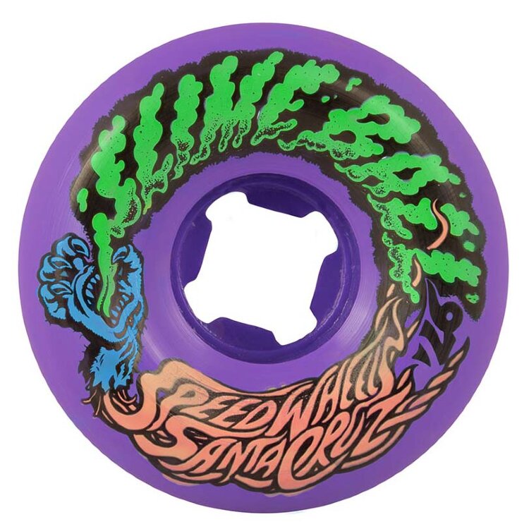 Колеса для скейтборда SANTA CRUZ Slime Balls Double Take Vomit Mini Purple Black 97a 54  мм 2020