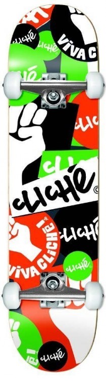 Скейтборд в сборе CLICHE Patch Youth Fp Complete Mid Orange/Green 7.375 дюймов 2020