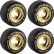 Колеса для скейтборда RICTA Nyjah Huston Chrome Core Black Gold Slim 99A 52мм 2020