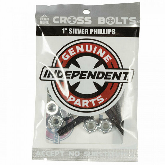Винты для скейтборда INDEPENDENT Phillips Hardware Black/Silver 1 дюйм