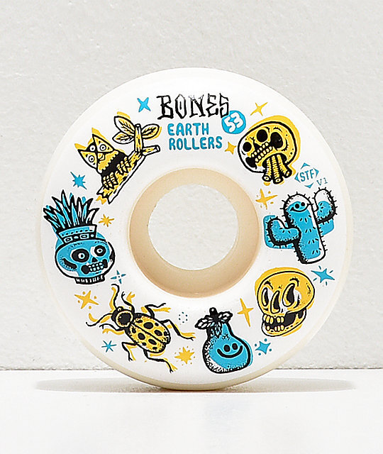 Колеса для скейтборда для cкейтборда BONES Bones X Sieben Earth Rollers V1 Assorted 53  мм 2020